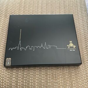 Wooden NYC  Hinged Cigar Box for storage/crafts/ jewelry, memory box 10 x8x 1.2